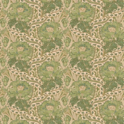 Brantwood wallpaper in Green by G P & J Baker, botanical & floral pattern