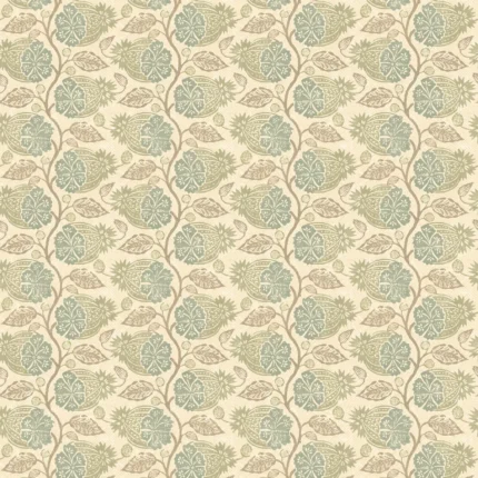 Calcot wallpaper in Aqua by G P & J Baker, botanical & floral pattern