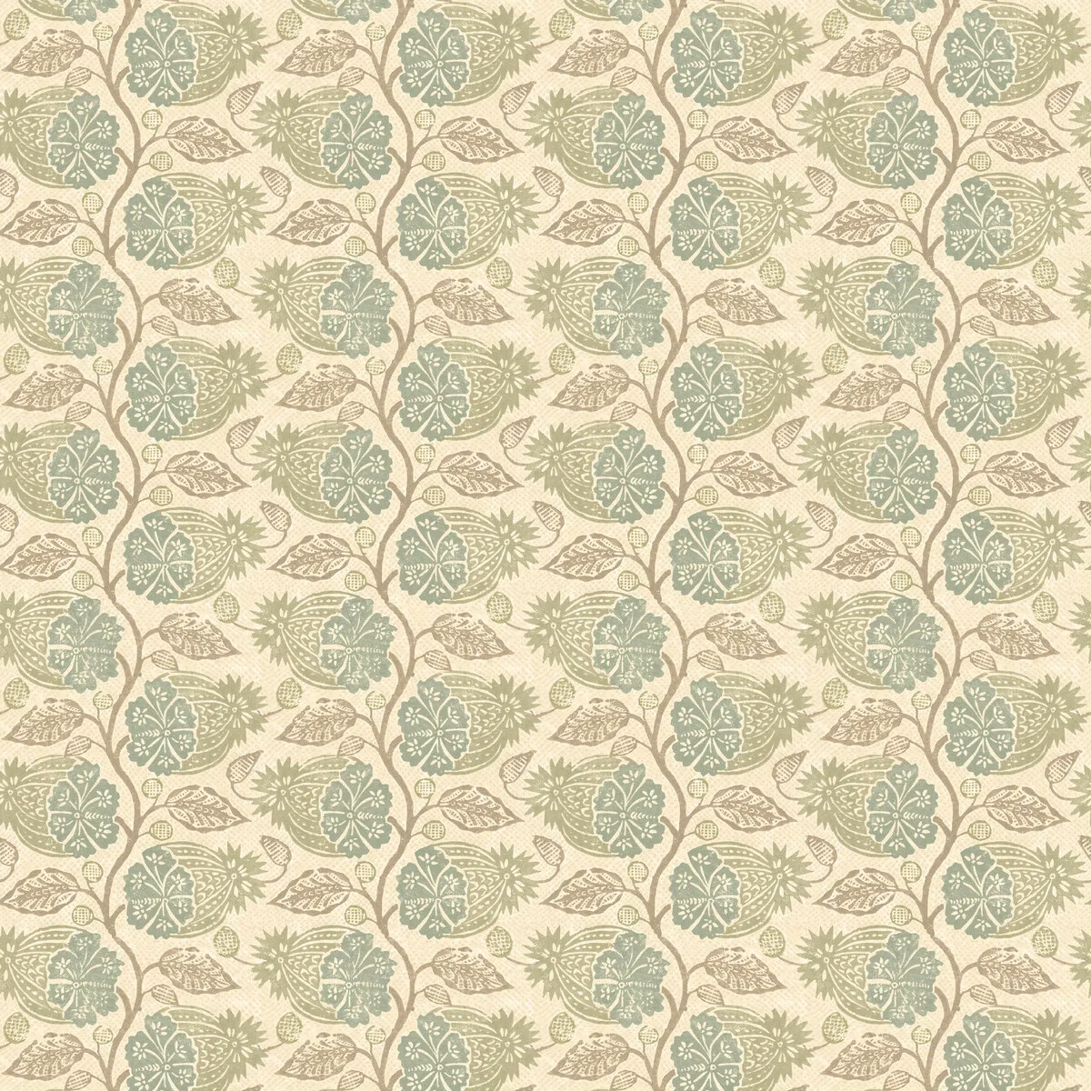 Calcot wallpaper in Aqua by G P & J Baker, botanical & floral pattern