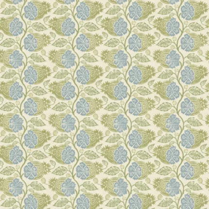 Calcot wallpaper in Green/blue by G P & J Baker, botanical & floral pattern