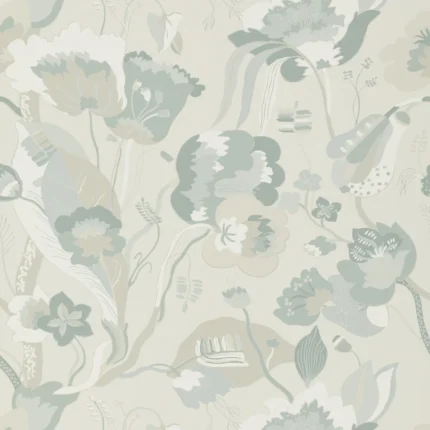 California wallpaper in Soft Blue by G P & J Baker, botanical & floral pattern