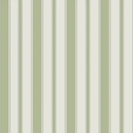 Cambridge Stripe wallpaper in Leaf Green by Cole & Son