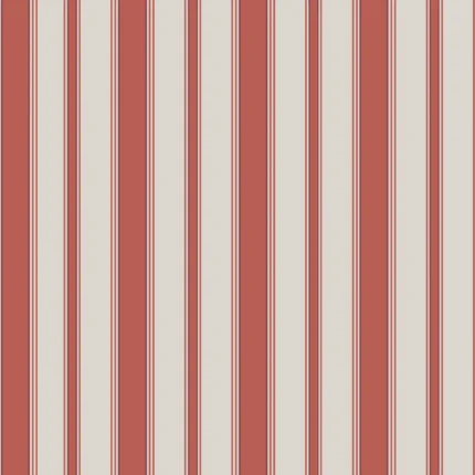 Cambridge Stripe wallpaper in Red/sand by Cole & Son