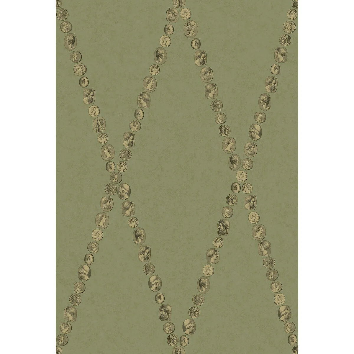 Cammei wallpaper in Olive by Cole & Son, diamond pattern