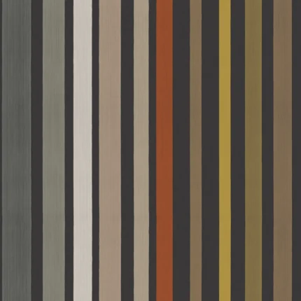 Carousel Stripe wallpaper in Charcoal by Cole & Son