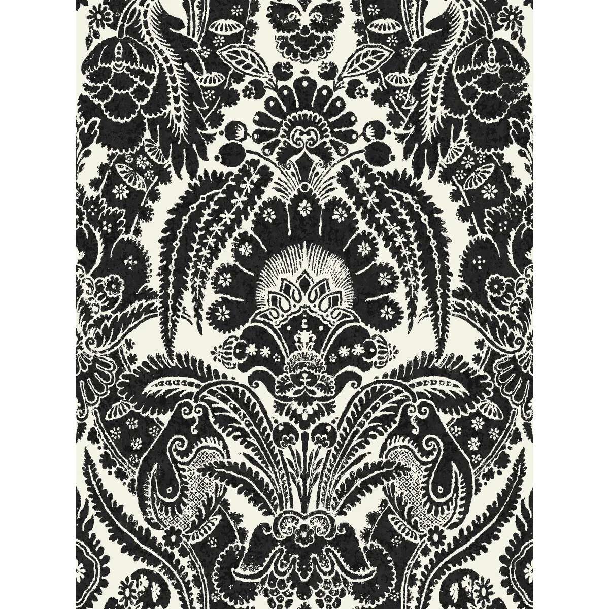 Chatterton wallpaper in Black and White by Cole & Son