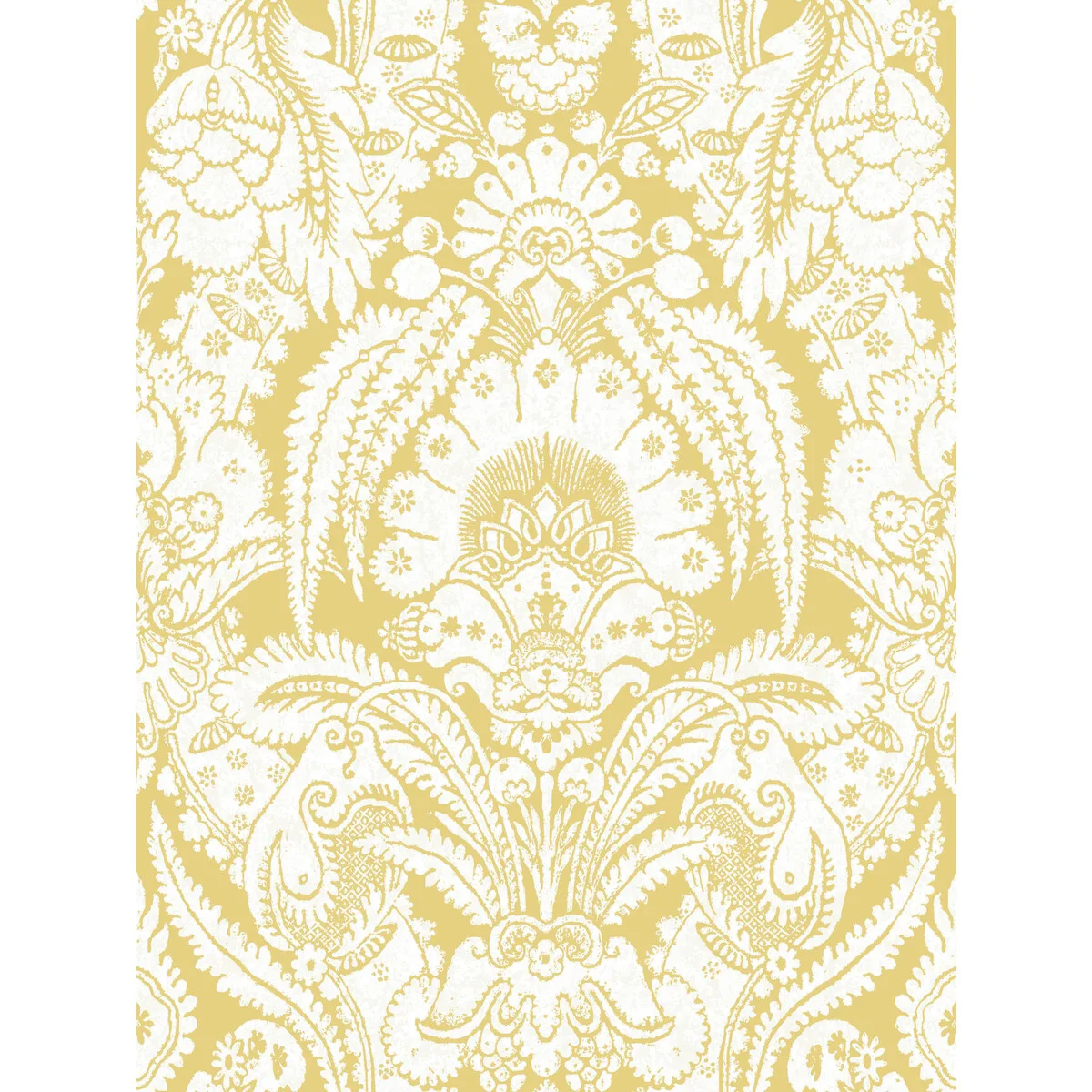 Chatterton wallpaper in French Yellow and Ivory by Cole & Son