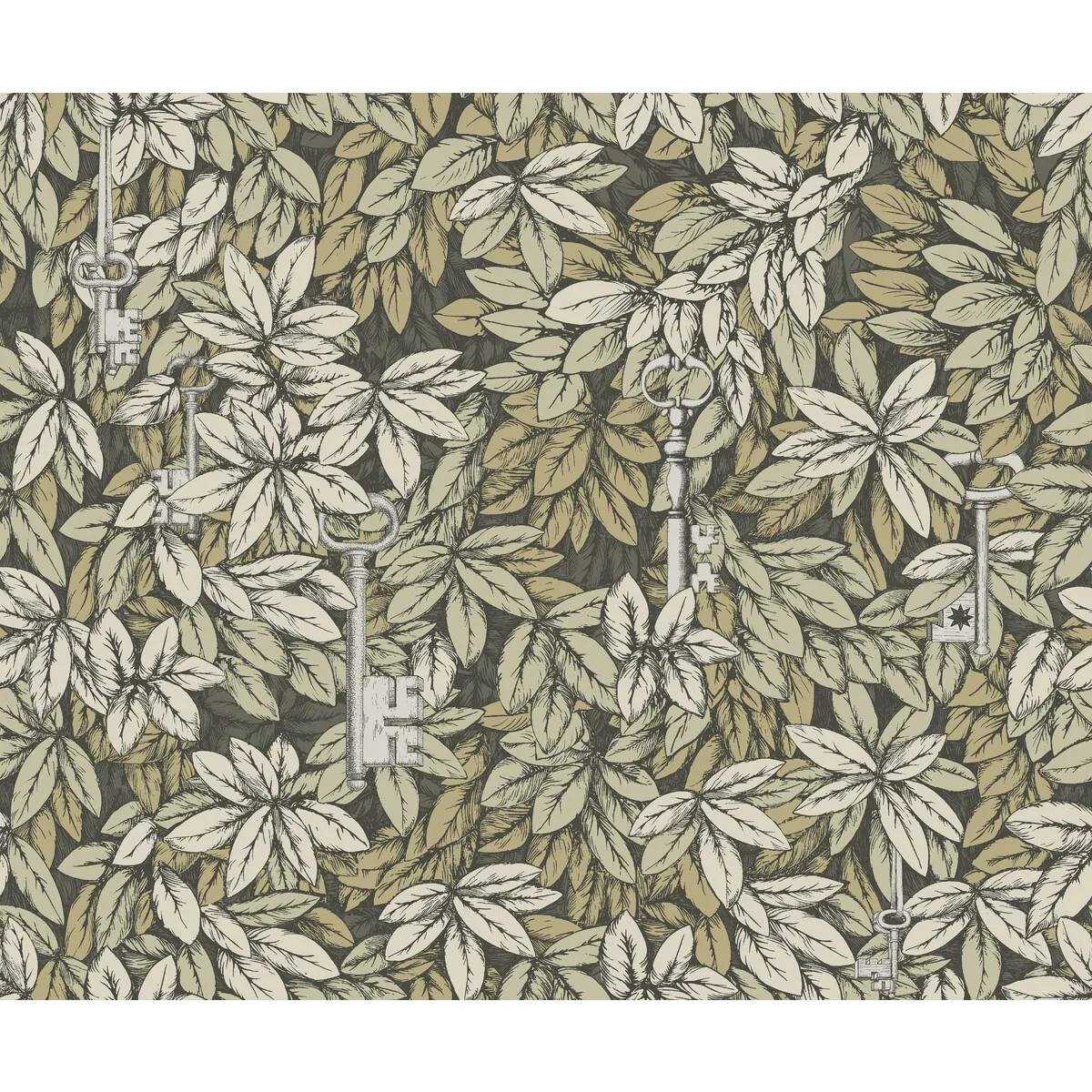 Chiavi Segrete wallpaper in Gilver and Gold by Cole & Son