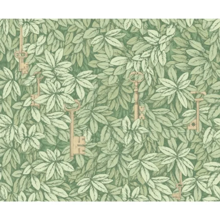 Chiavi Segrete wallpaper in Olive by Cole & Son