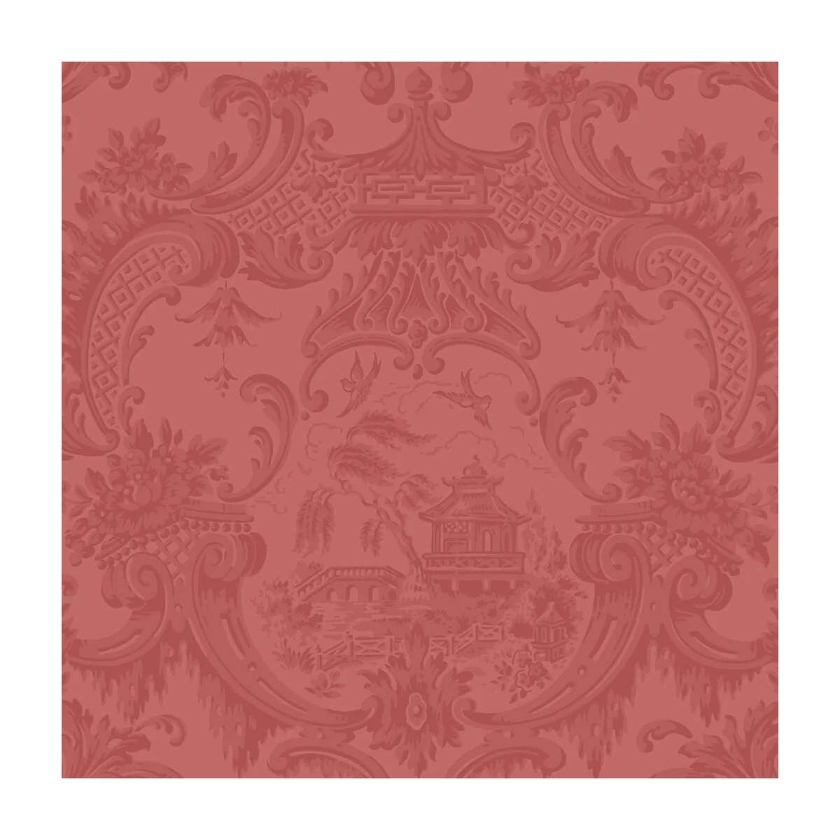 Chippendale China wallpaper in Red by Cole & Son, chinoiserie pattern