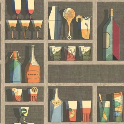 Cocktails wallpaper in Multi by Cole & Son