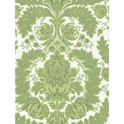 Coleridge wallpaper in Green and Ivory by Cole & Son