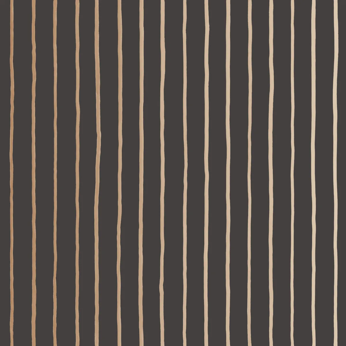 College Stripe wallpaper in Charcoal and Gold by Cole & Son