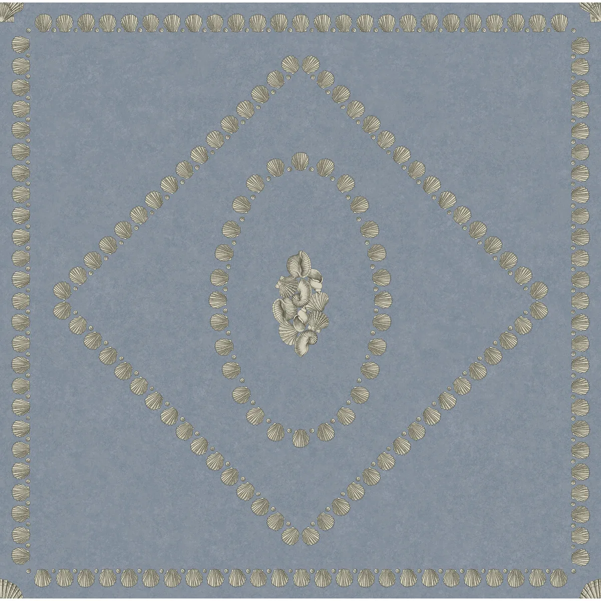 Conchiglie wallpaper in Denim by Cole & Son, geometric pattern