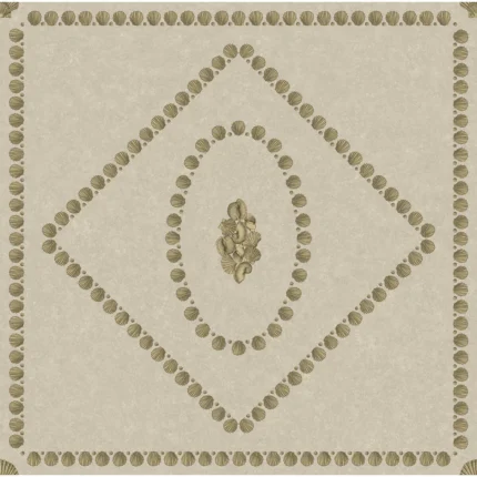 Conchiglie wallpaper in Gold On Stone by Cole & Son, geometric pattern