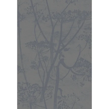 Cow Parsley wallpaper in Gilver/black by Cole & Son, botanical & floral pattern