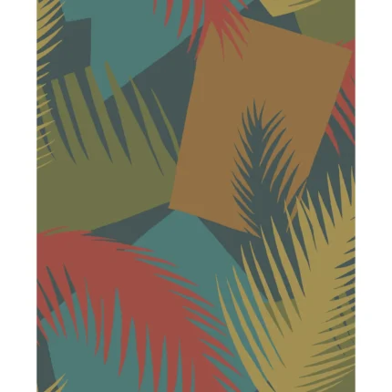 Deco Palm wallpaper in Red and Blue by Cole & Son