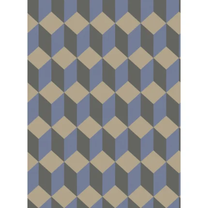 Delano wallpaper in Blue and Black by Cole & Son