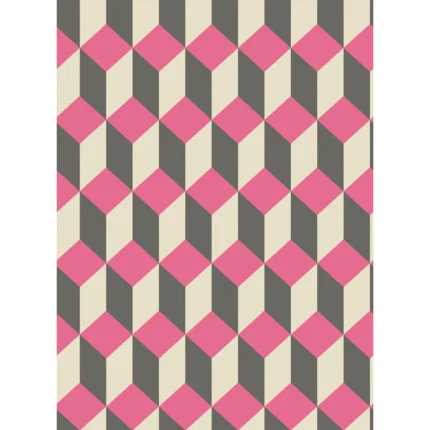 Delano wallpaper in Pink and Black by Cole & Son