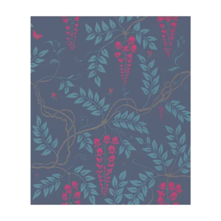 Egerton wallpaper in Indigo by Cole & Son, botanical & floral pattern