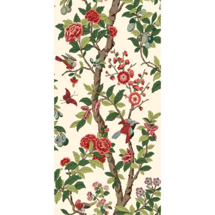 Eldon wallpaper in Red/green by G P & J Baker, botanical & floral pattern