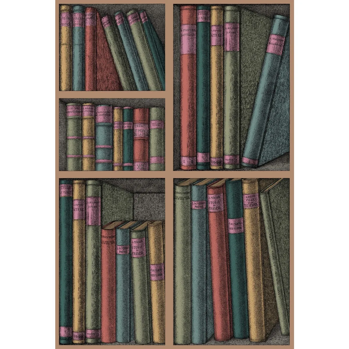 Ex Libris Ii wallpaper in Forest by Cole & Son