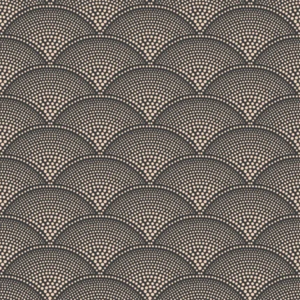 Feather Fan wallpaper in Charcoal/bronze by Cole & Son, dots pattern