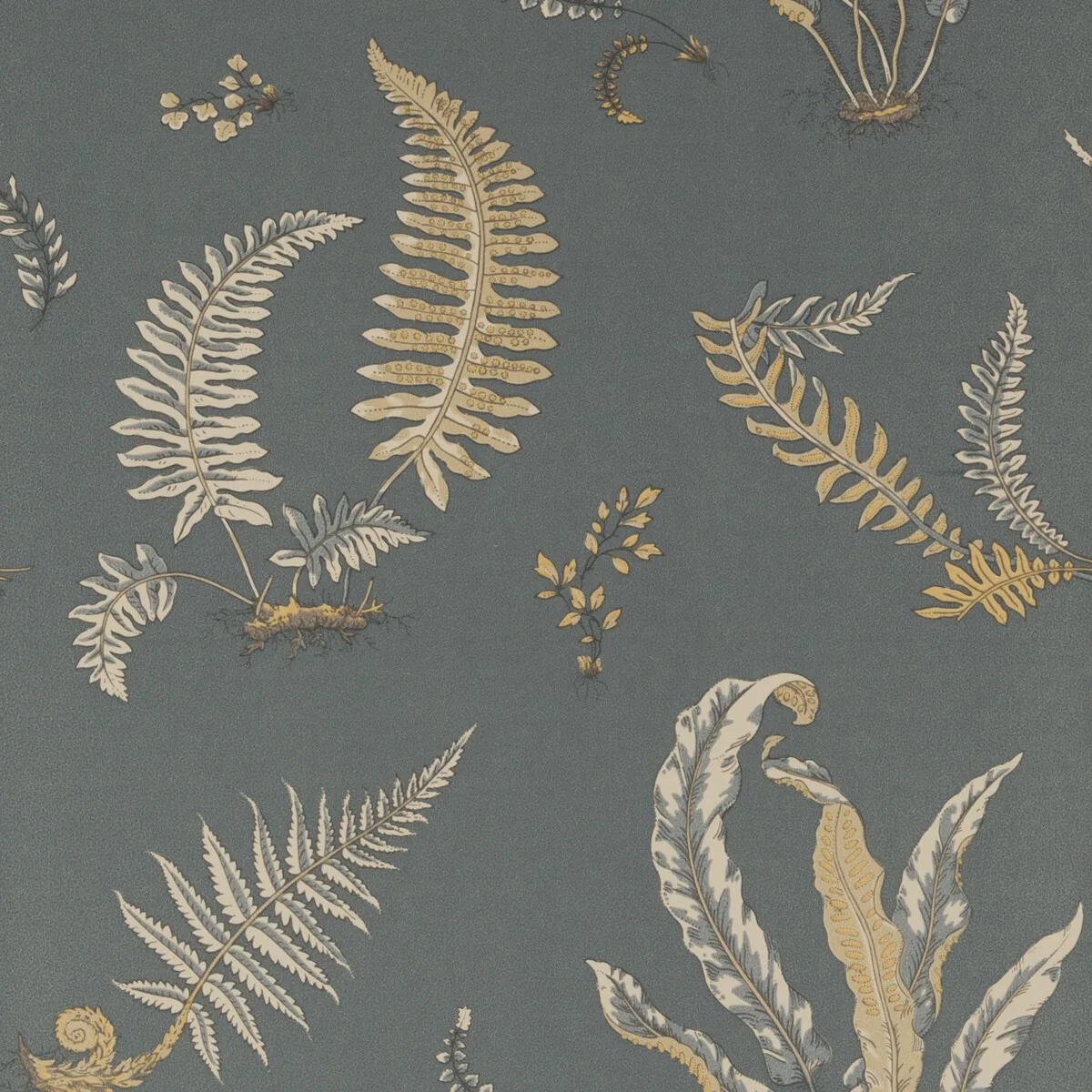 Ferns wallpaper in Charcoal/bronze by G P & J Baker, botanical & floral pattern