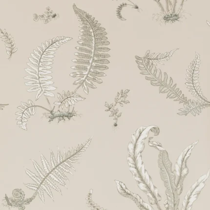 Ferns wallpaper in Linen by G P & J Baker, botanical & floral pattern