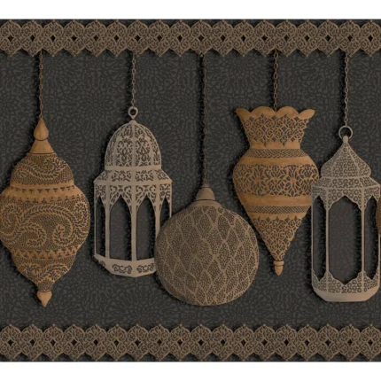 Fez wallpaper in Silver and Bronze On Charcoal by Cole & Son