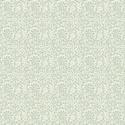 Flora wallpaper in Aqua by G P & J Baker, botanical & floral pattern
