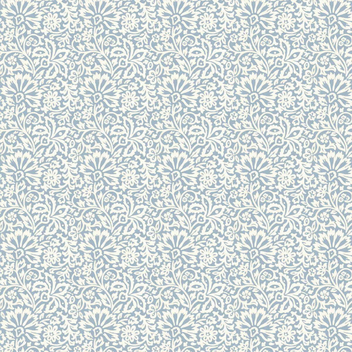 Flora wallpaper in Blue by G P & J Baker, botanical & floral pattern