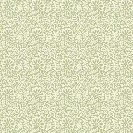 Flora wallpaper in Green by G P & J Baker, botanical & floral pattern