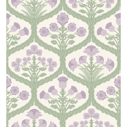 Floral Kingdom wallpaper in Mulb/olive by Cole & Son, botanical & floral pattern
