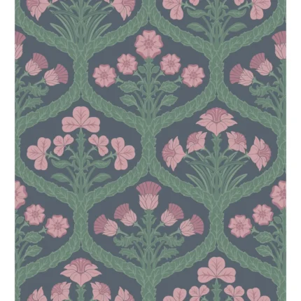 Floral Kingdom wallpaper in Rose/fores by Cole & Son, botanical & floral pattern