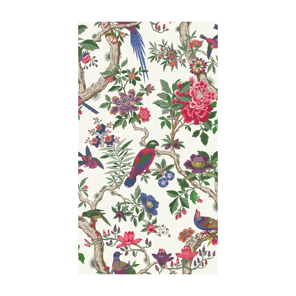 Fontainebleau wallpaper in Fuschia by Cole & Son, animal/insects pattern