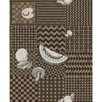 Frutta E Geometrico wallpaper in Gold by Cole & Son, geometric pattern