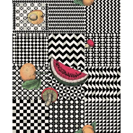 Frutta E Geometrico wallpaper in Multi by Cole & Son, geometric pattern