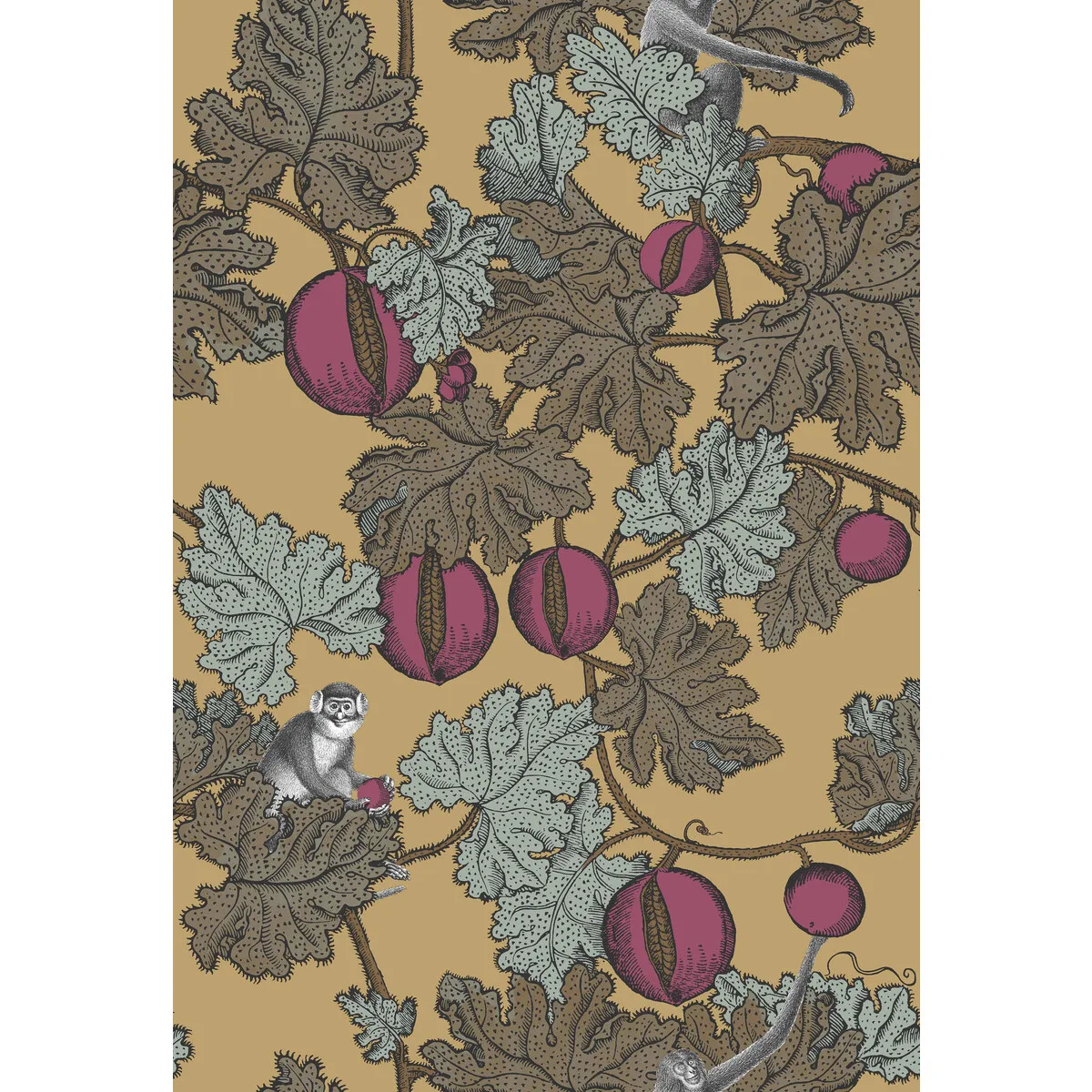 Frutto Proibito Magen/gld Wallpaper - Fornasetti Senza Tempo Collection by Cole & Son - Shop Safe in Houston Wallpapering Frutto Proibito wallpaper in Magen/gld by Cole & Son