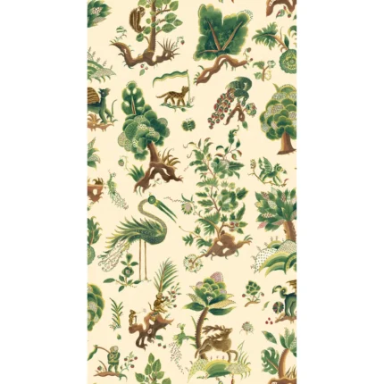 Grand Gertrude wallpaper in Document Green by G P & J Baker, botanical & floral pattern