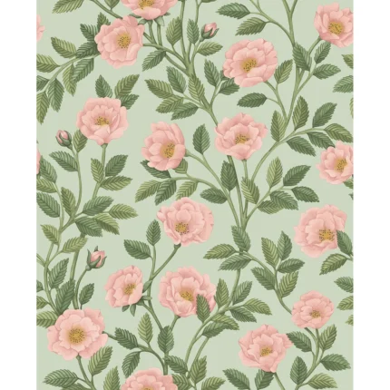 Hampton Roses wallpaper in R and Lgrn/degg by Cole & Son, botanical & floral pattern