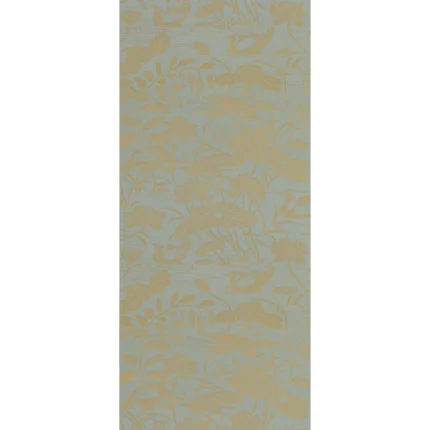 Heron & Lotus Flower wallpaper in Eucalyptus by G P & J Baker, animal/insects pattern