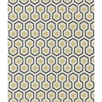 Hicks Hexagon wallpaper in Black/g by Cole & Son, modern pattern