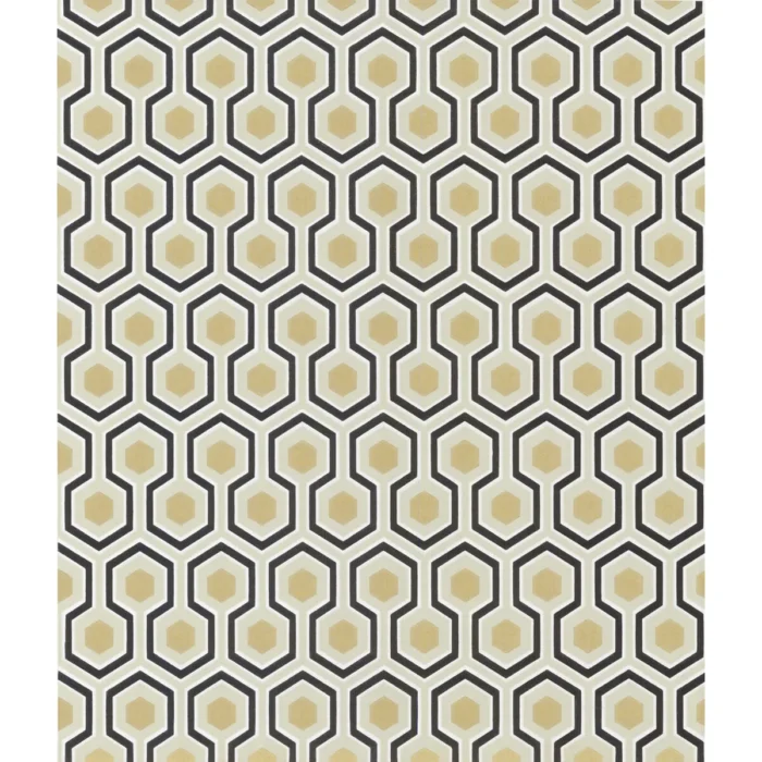 Hicks Hexagon Black/g Wallpaper - New Contemporary Collection by Cole & Son