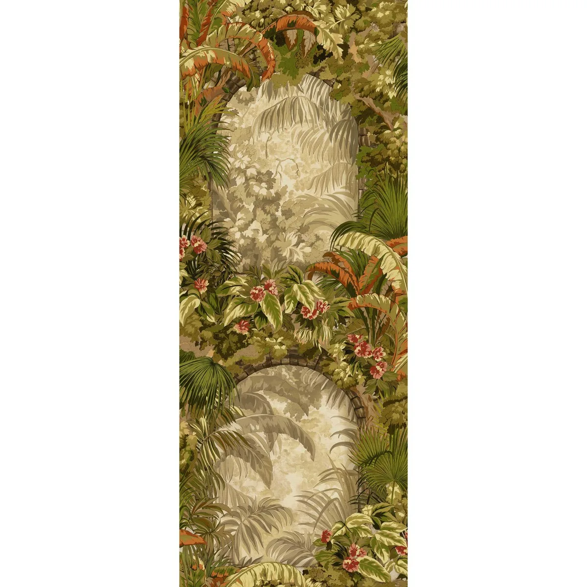 Hispalis Khaki Multi Wallpaper - Seville Collection by Cole & Son - Shop Safe in Houston Wallpapering Hispalis wallpaper in Khaki Multi by Cole & Son, botanical & floral pattern