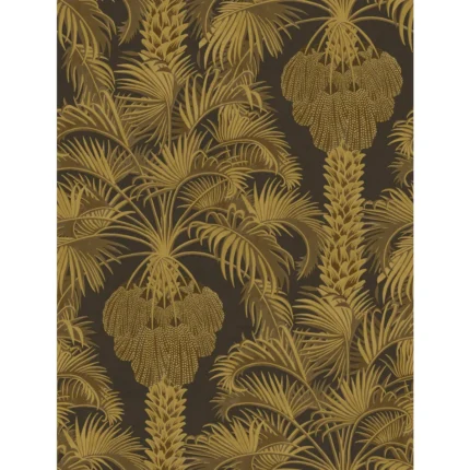 Hollywood Palm wallpaper in Charcoal and Gold by Cole & Son