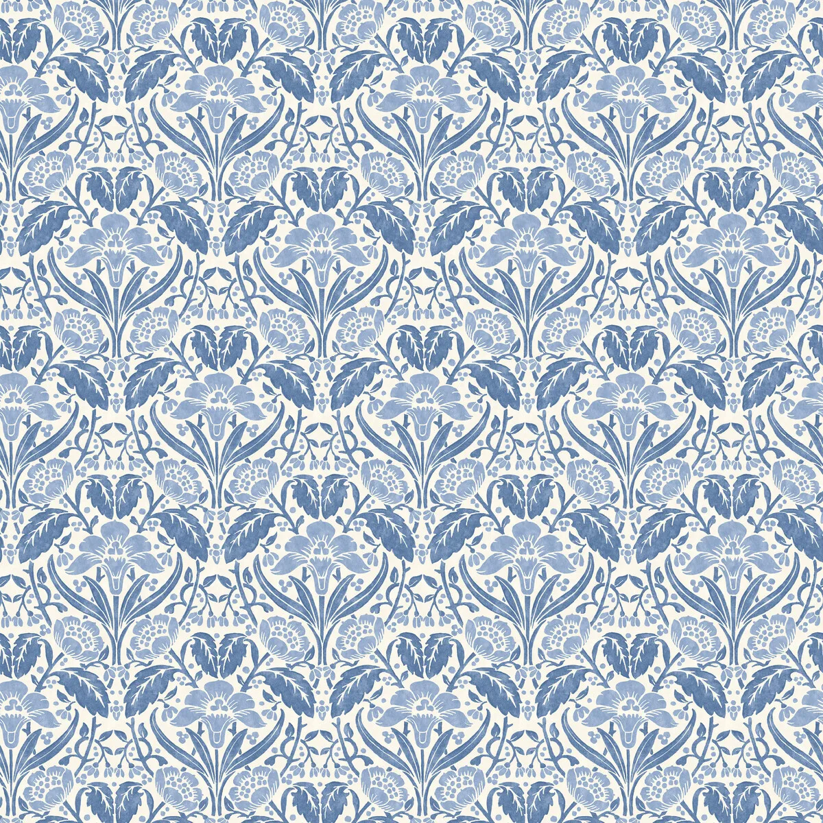 Iris Meadow wallpaper in Blue by G P & J Baker, botanical & floral pattern