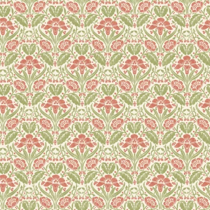 Iris Meadow wallpaper in Pink/green by G P & J Baker, botanical & floral pattern