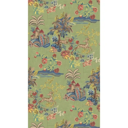 Knight's Tale wallpaper in Spring Green by G P & J Baker