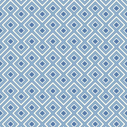 La Fiorentina Small wallpaper in Blue by G P & J Baker, geometric pattern